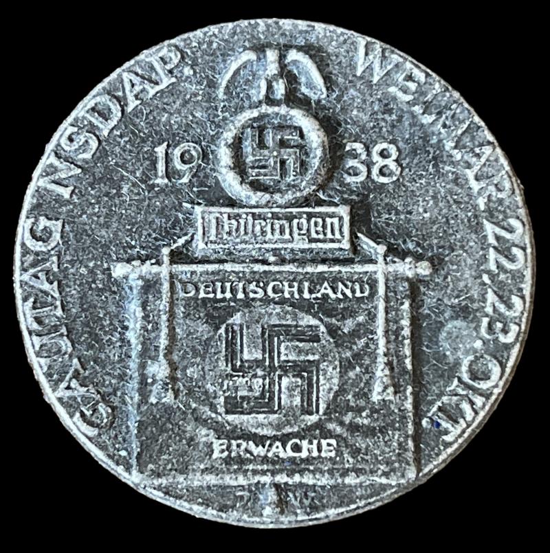 NSDAP Gautag Badge Thüringen 1938