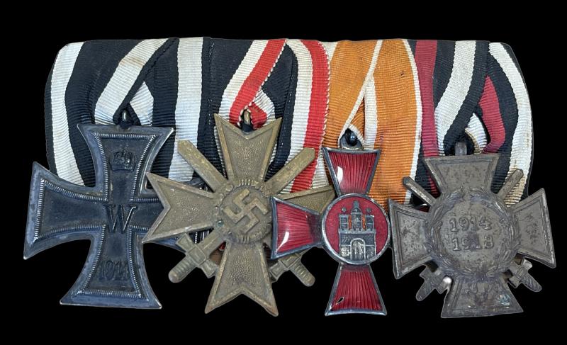 German WW1 and WW2 Medal Bar