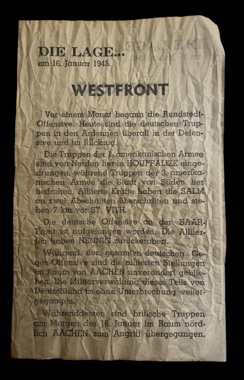 Allied Artillery shell Flyer West-East Front