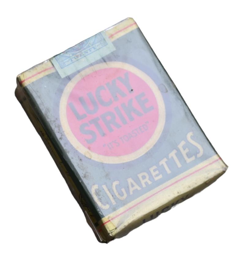 US WW2 Lucky Strike Cigarettes in early green package
