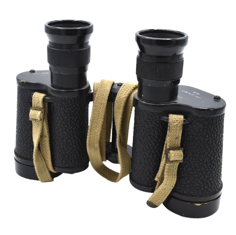 British WW2 Binoculars with webbing strap