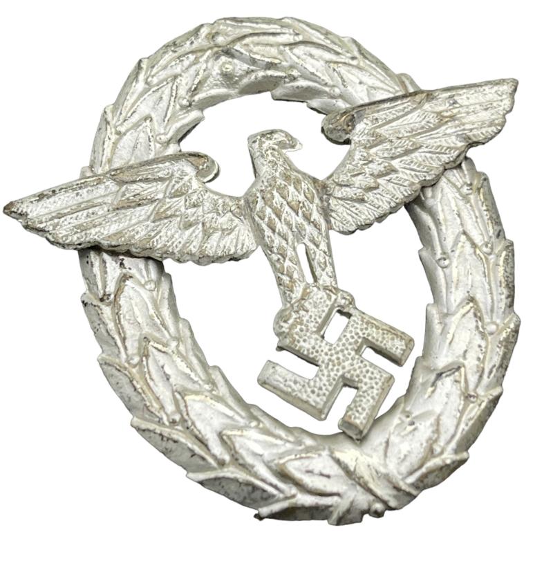 Third Reich Polizei metal Visor Cap Eagle