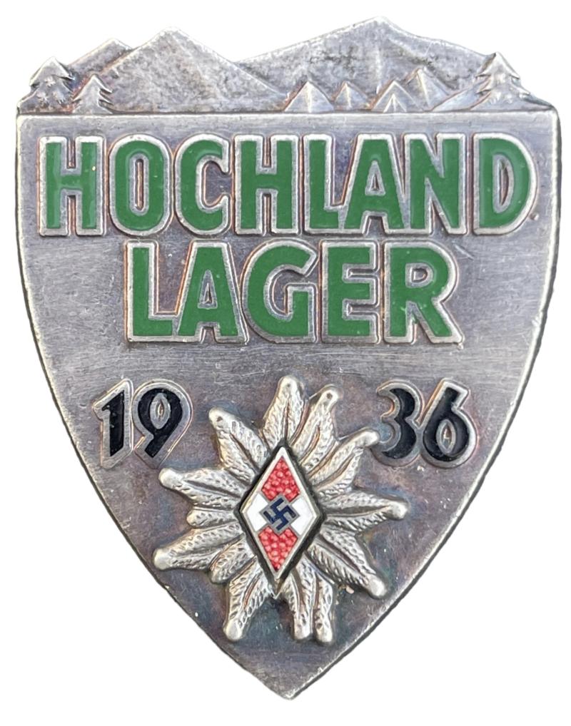 Hitler-Jugend Hochland Lager Badge 1936