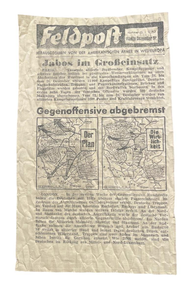 Allied Artillery to Germans Propaganda Flyer