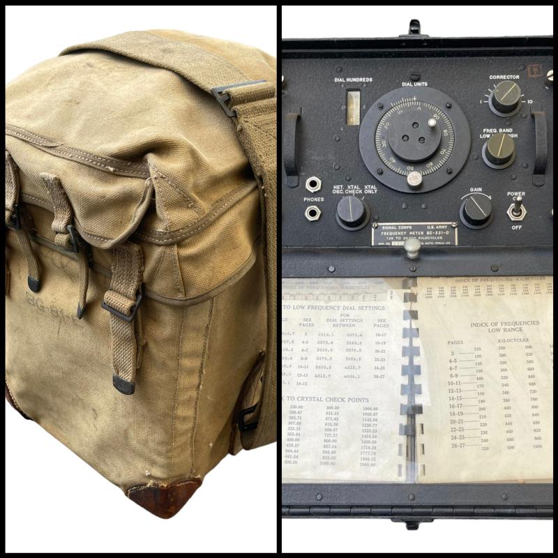 US WW2 Frequency Meter in Carrying Bag