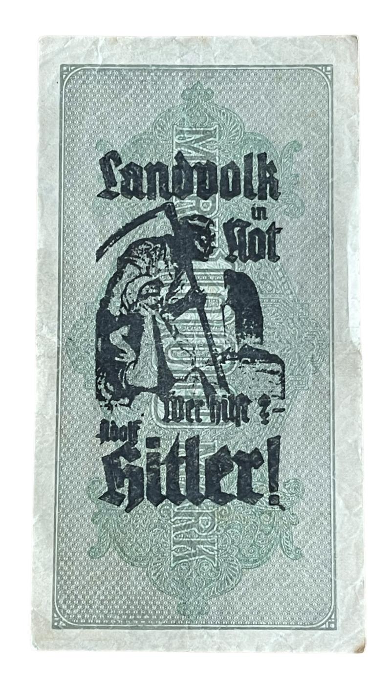 Third Reich Hate Banknote (Nazi Propaganda)