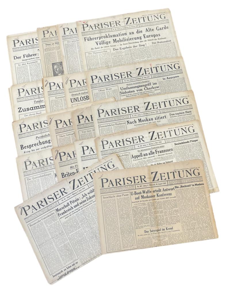 17 German News Papers in Paris (Pariser Zeitung)