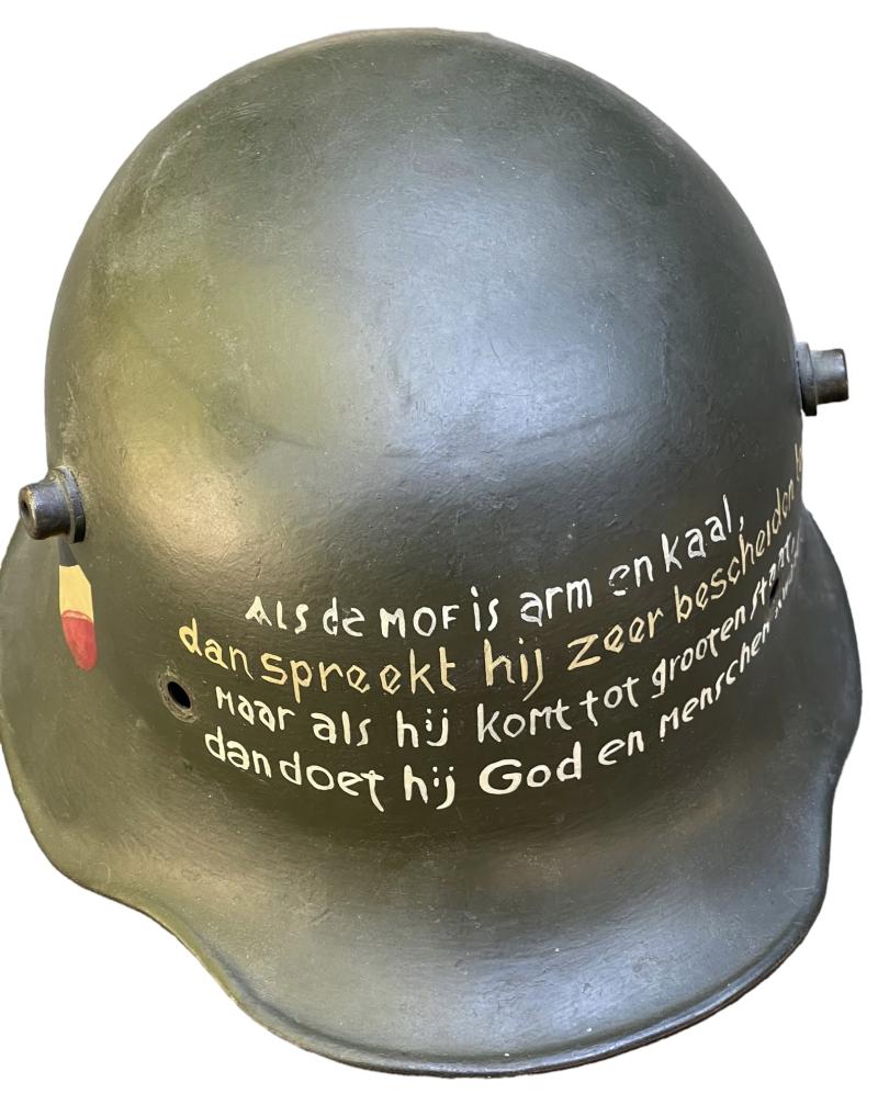 German Imperial WW1 M18 Helmet with souvenir text