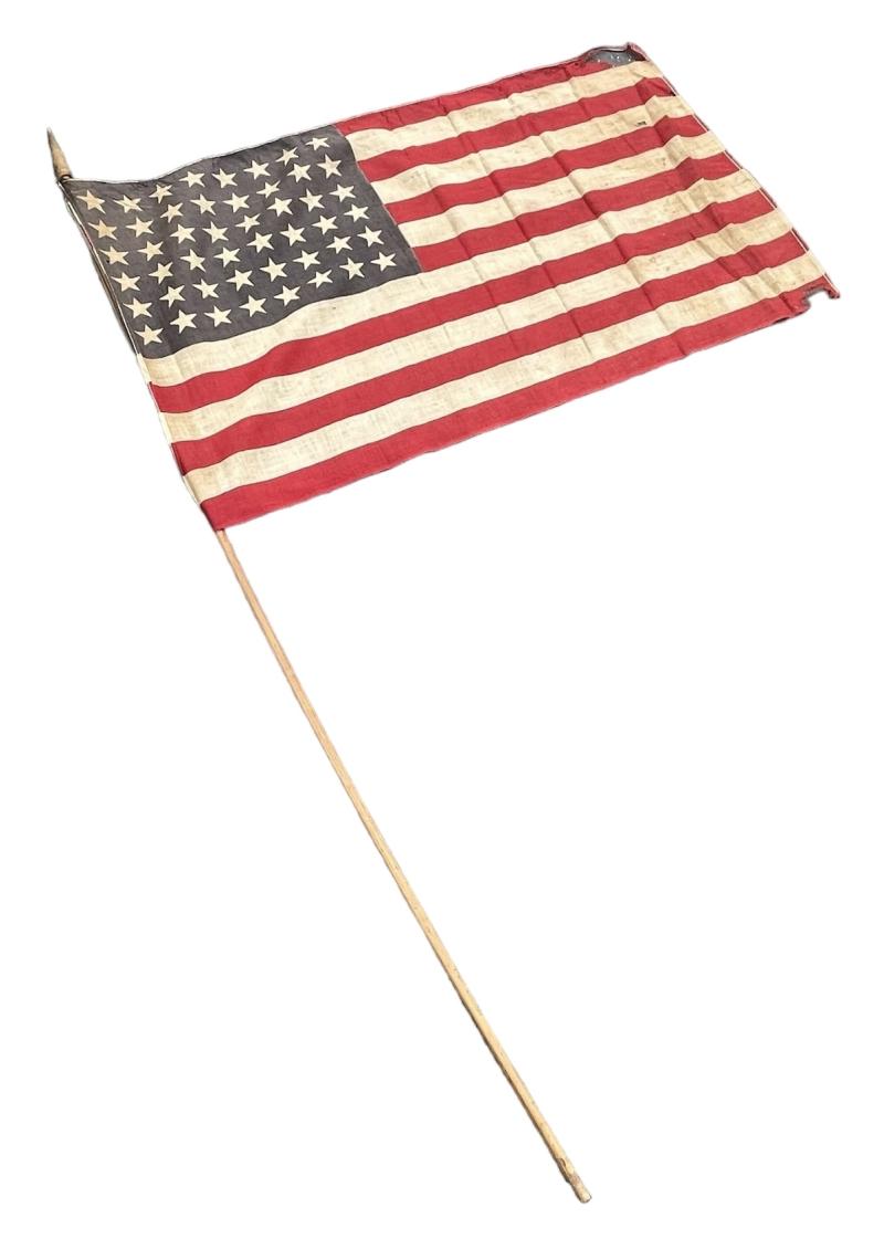 American WW2 48 star Flag on a stick