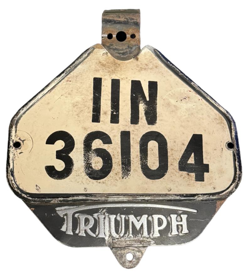 Third Reich era Motorcycle Licence Plate