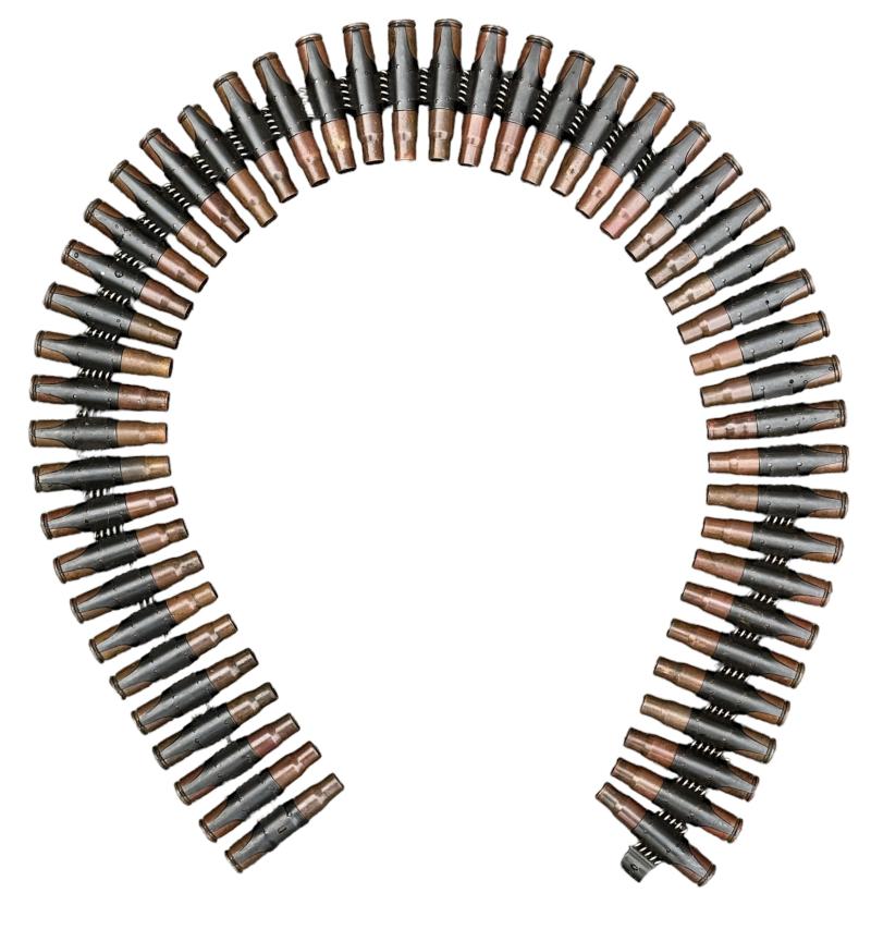 MG34/42 Ammunition Belt with empty shell casings