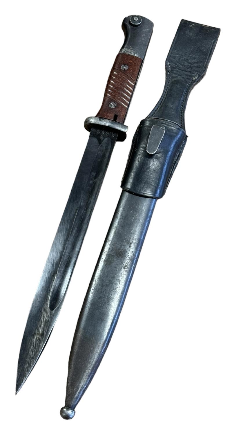 K98 Bayonet with leather Frog