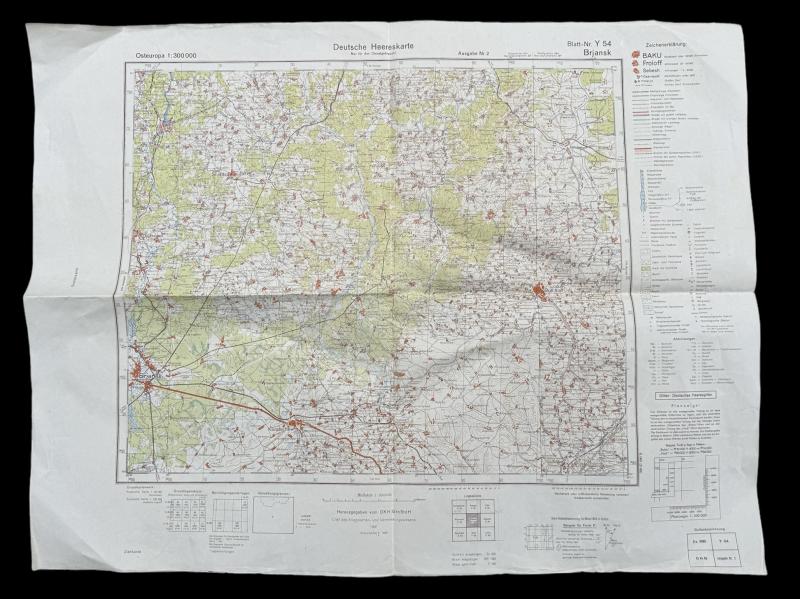 Wehrmacht Roadmap Brjansk Russia 1941