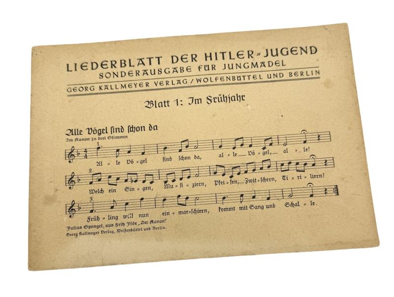 Hitler-Jugend Sheet Music Booklet BDM