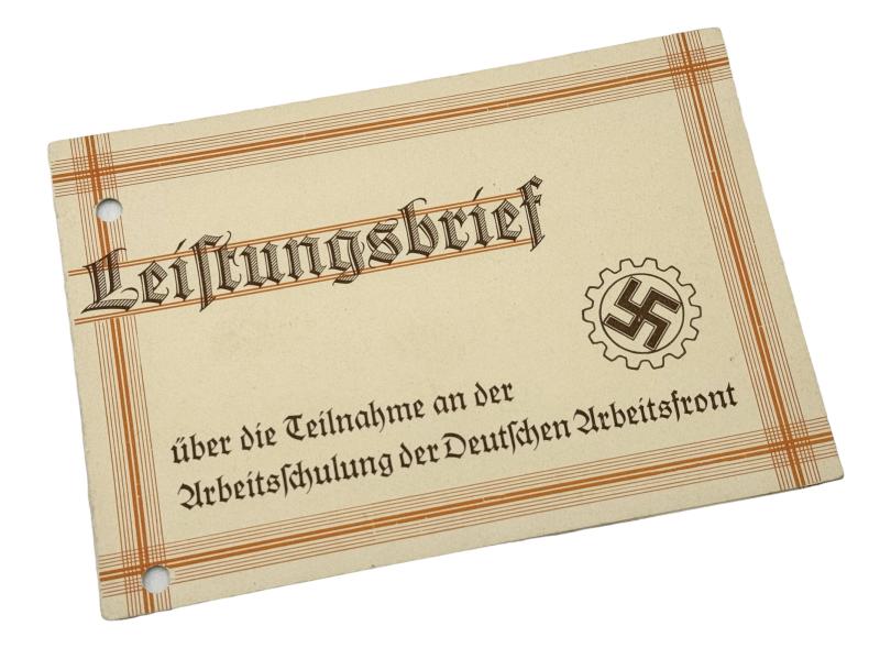 Deutschen Arbeidsfront Award Document