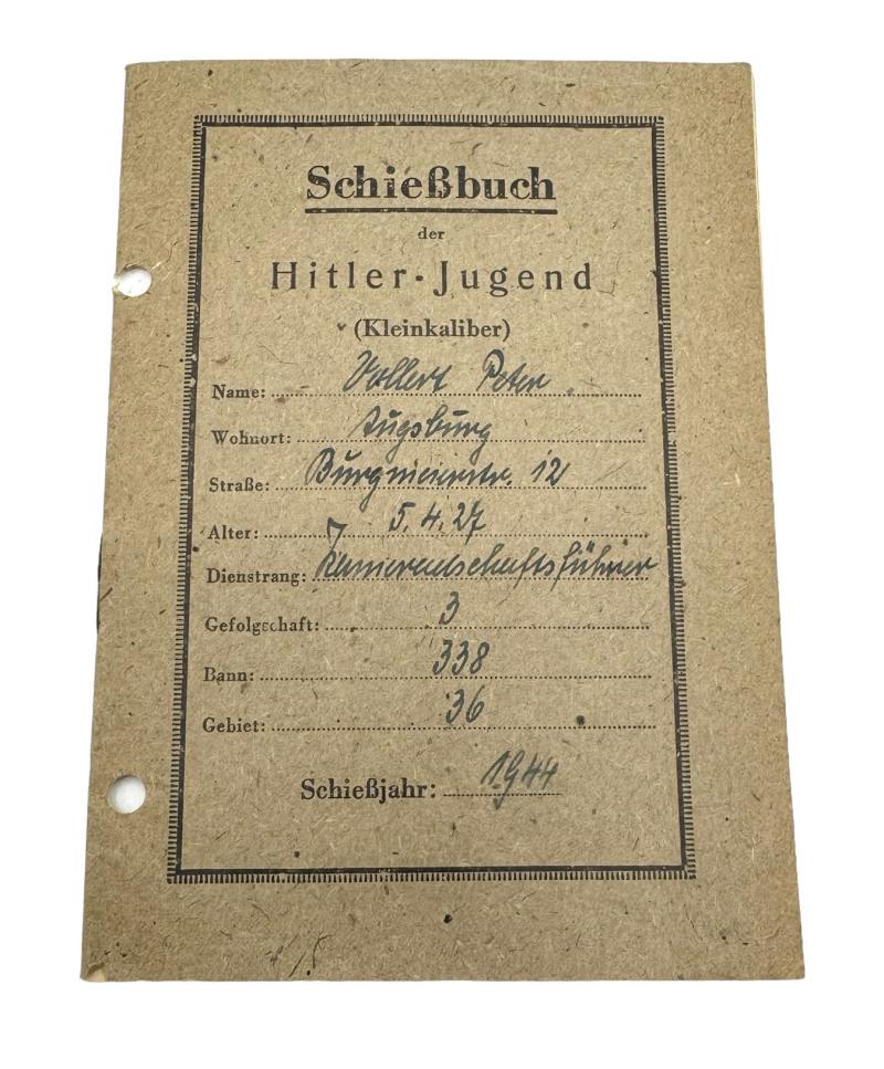 Hitler-Jugend Shooting Record Booklet