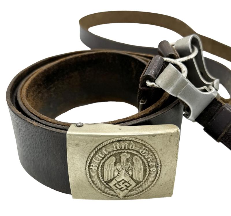 Hitler-Jugend Belt and Buckle with Shoulder Strap