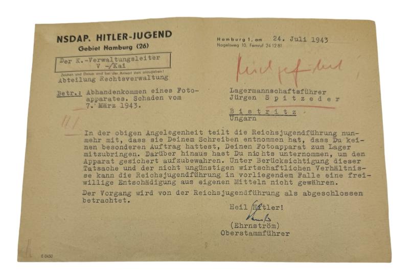 Hitler-Jugend Document