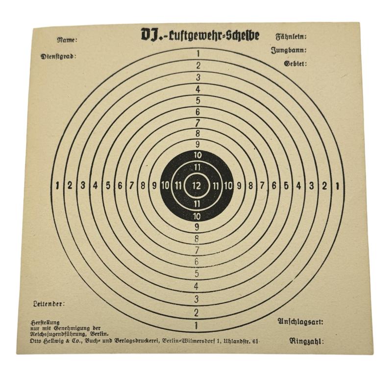 Deutsche Jugend Air Gun Shooting Target