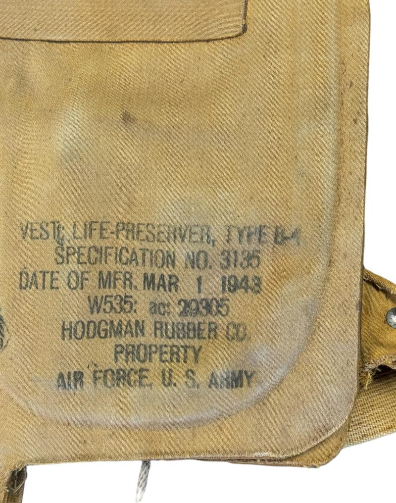 IMCS Militaria USAAF Airborne Life Vest   72610a 