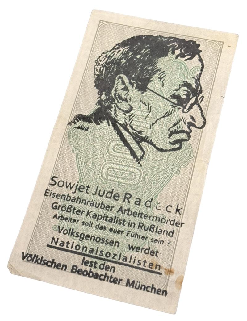 Third Reich Hate Banknote (Nazi Propaganda)