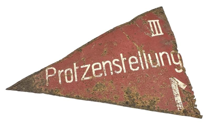 Wehrmacht metal Direction Sign (Protzenstellung)