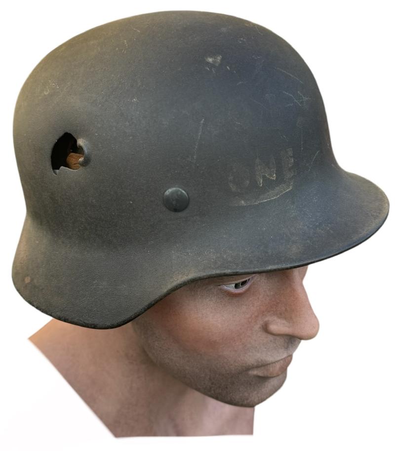 Luftwaffe M40 SD Helmet with Bullet damage
