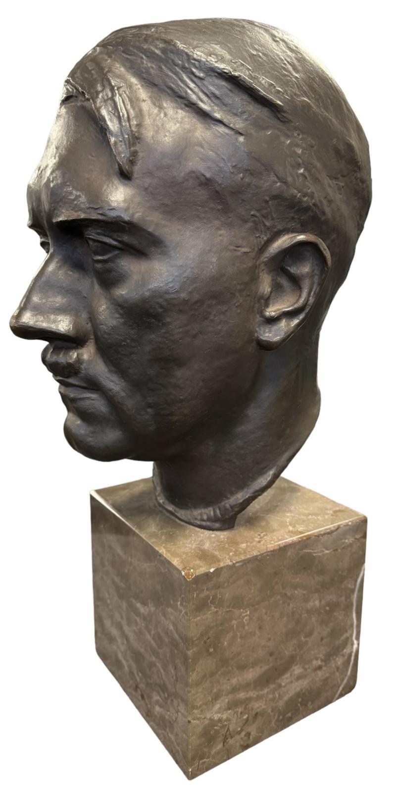 Bronze signed Adolf Hitler Buste