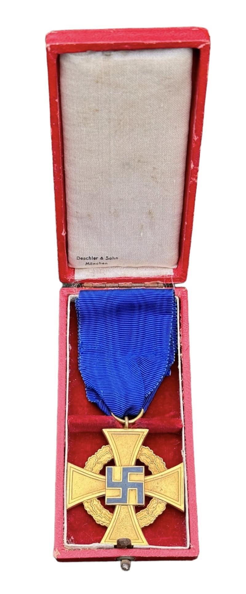 Third Reich 40 Years Loyal Service Medal in Case