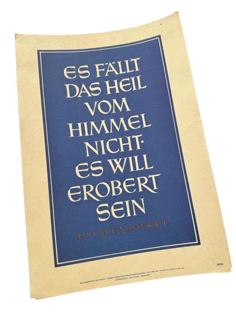 Decorative printing with Pronunciation of Eichendorff