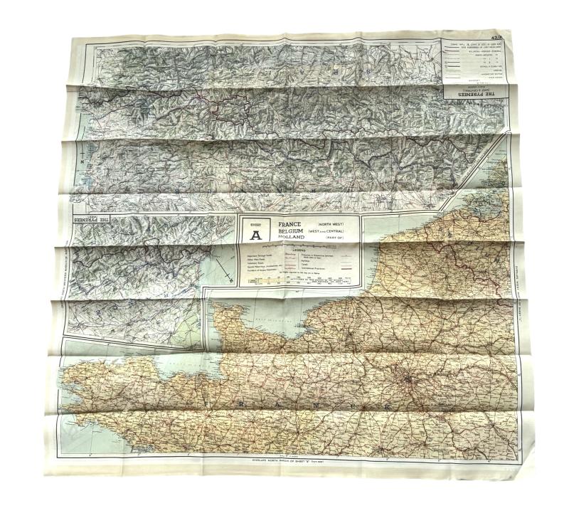 British/US WW2 Silk Escape Map