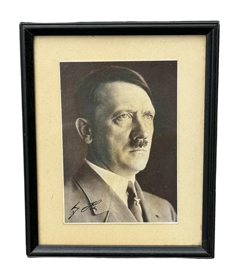 Original framed portrait picture of Adolf Hitler