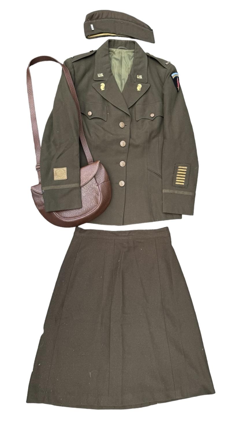 US WW2 Female (W.A.A.C.) Officers Tunic, Side Cap and Skirt