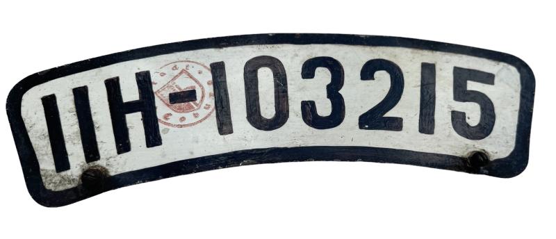 Third Reich Motorcycle License Plate