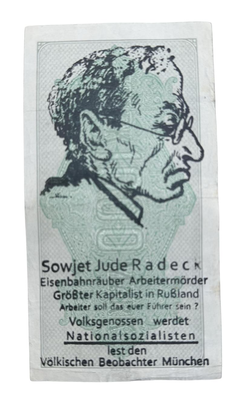 Third Reich Hate Banknote (Nazi Propaganda)