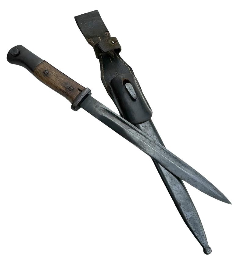 K98 Bayonet with leather Frog (Commercial)