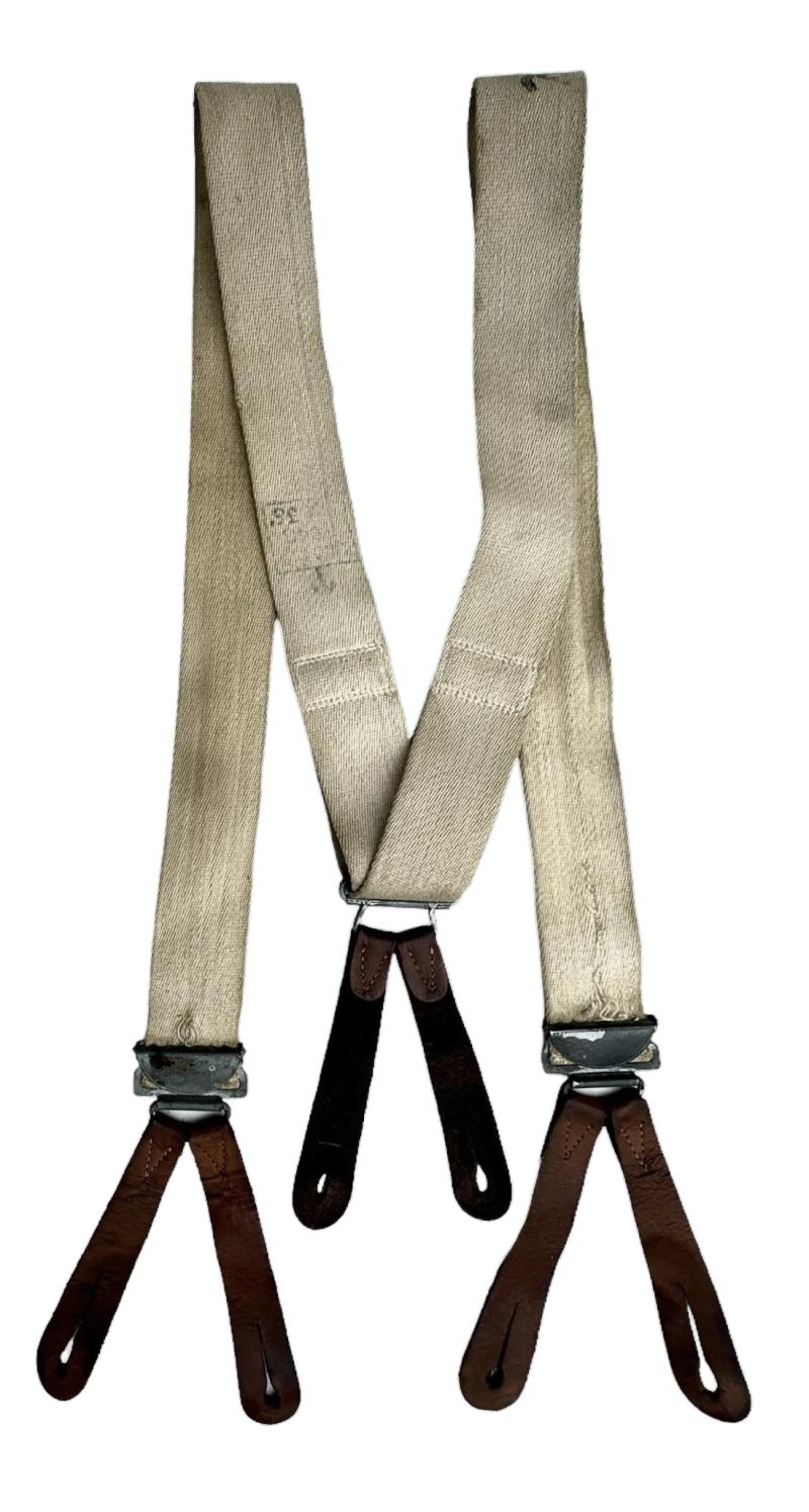 British WW2 Battle Dress Trousers Suspenders