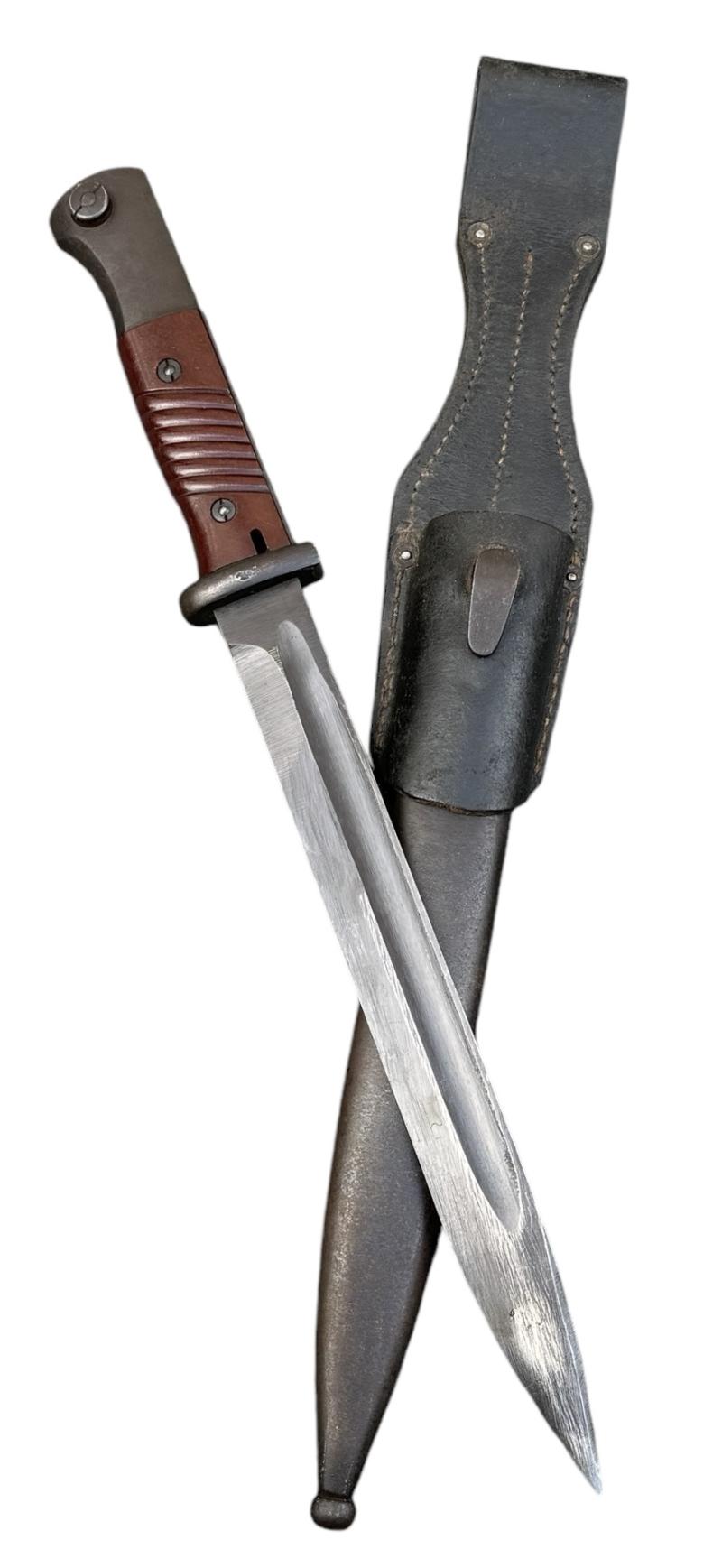 K98 Bayonet with leather Frog