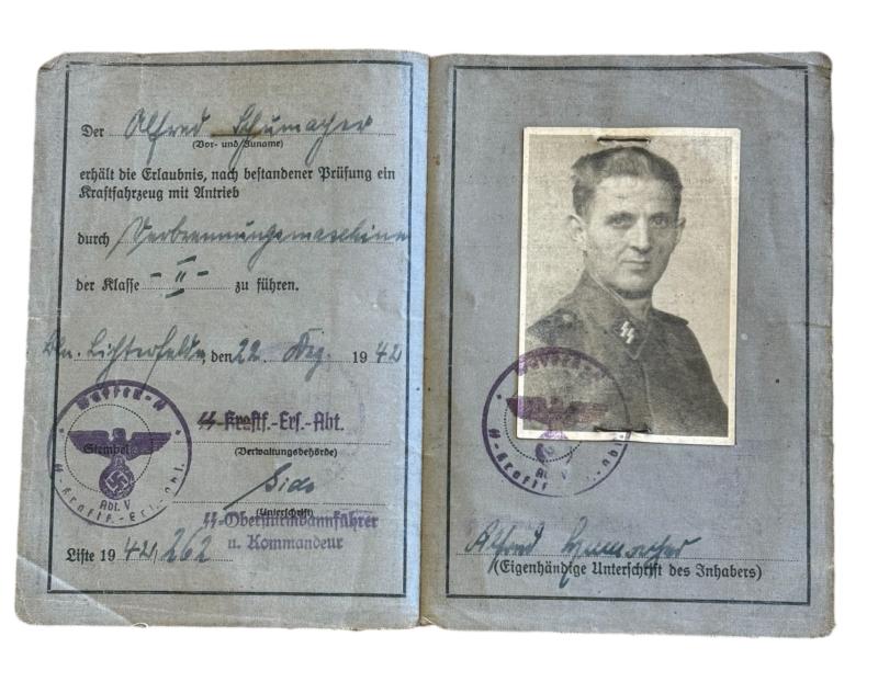 WaffenSS Drivers License