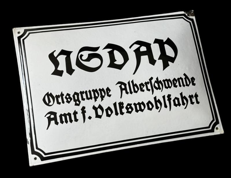 Enameled NSDAP Sign