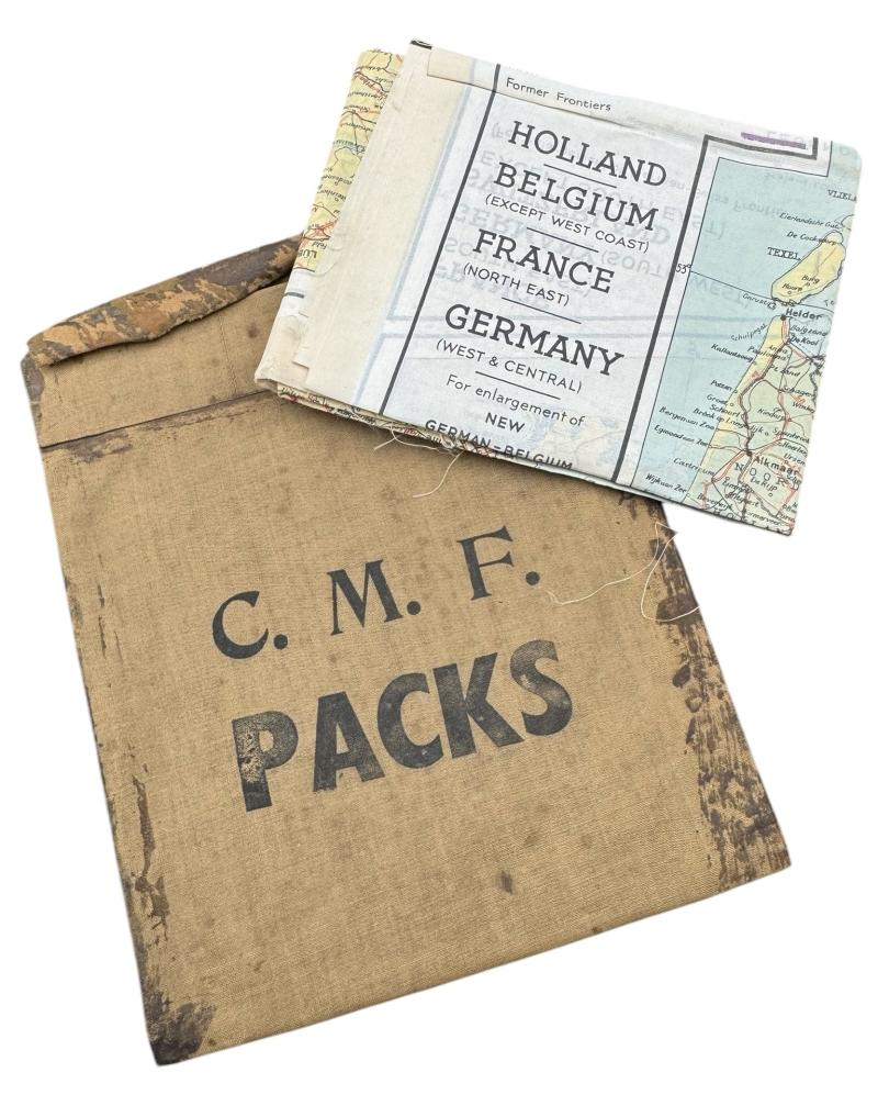 British WW2 Silk/Rayon Escape Map in Waterproof Cover Holland