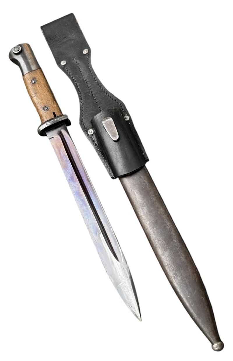 K98 Bayonet with leather Frog (Commercial)