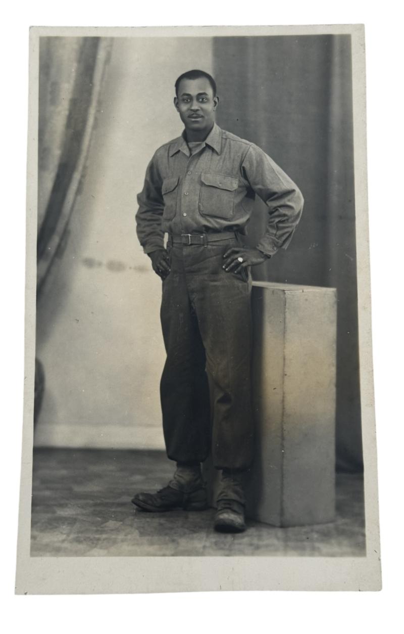 US WW2 Photograph Black American Soldier