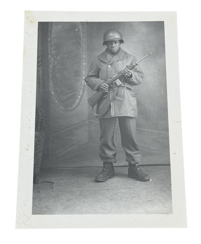 US WW2 Photograph Black American Soldier