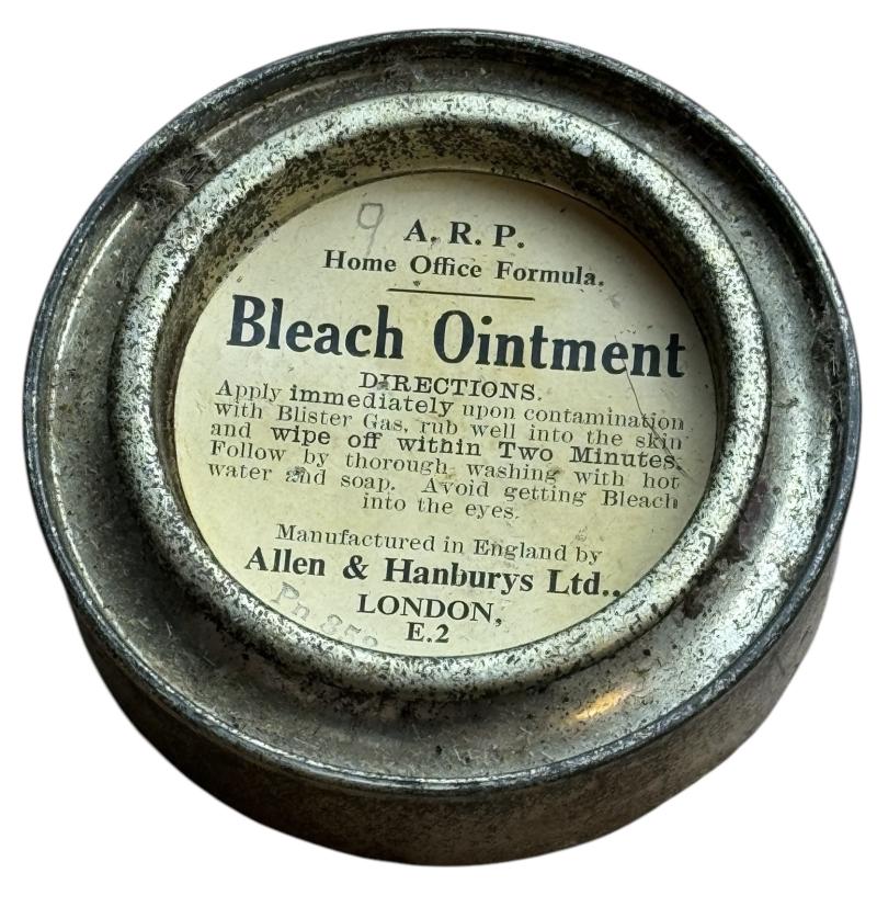 British WW2 A.R.P. Bleach Ointment Can