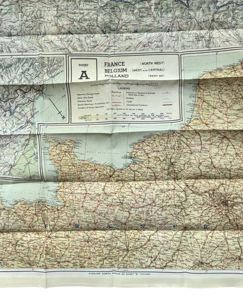 British/US WW2 Silk Escape Map