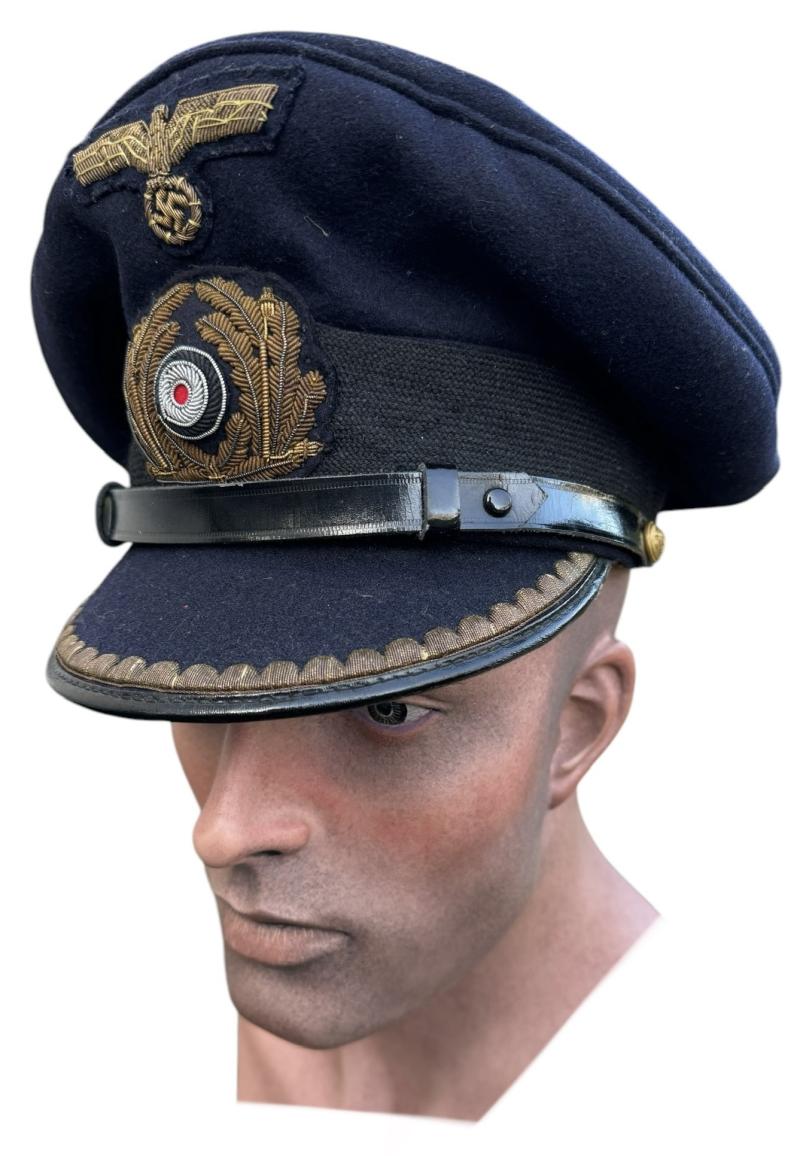 Kriegsmarine named Officers Visor Cap (Schirrmutze)