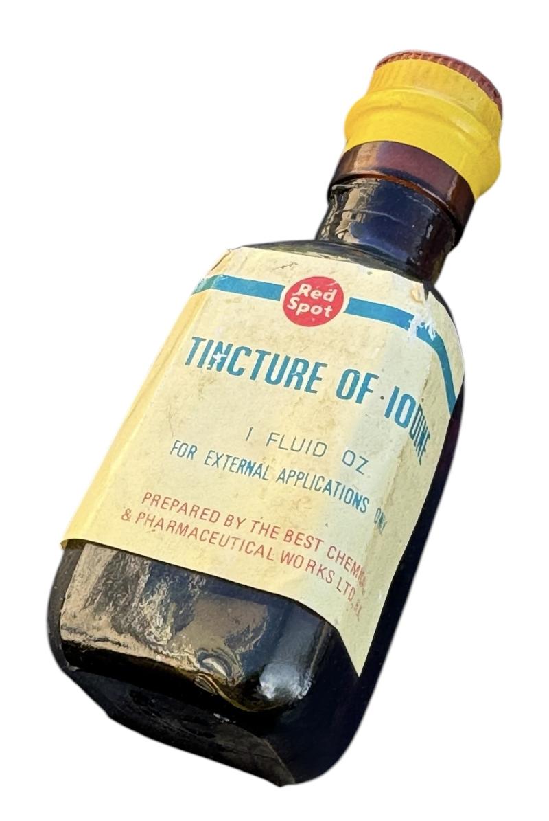 British WW2 Medical Iodine Tincture Bottle