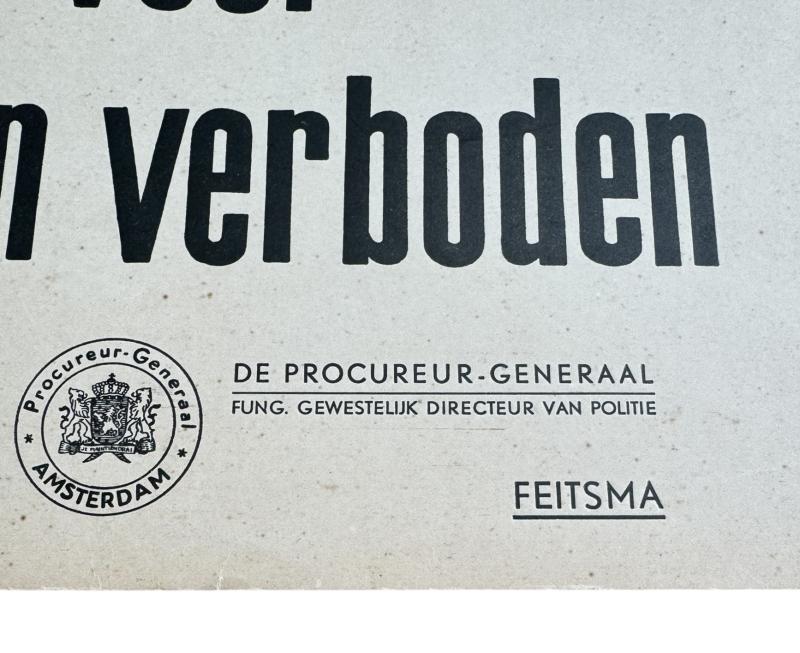 Rare clipboard Sign Voor Joden Verboden