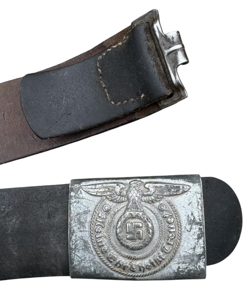 WaffenSS named Combat Belt with Steel SS Belt Buckle